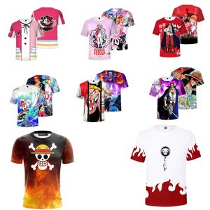 New Riman Pirate King Lufei ONE PIECE FILM RED Animation Peripheral 3D Digital Printing Short Sleeve