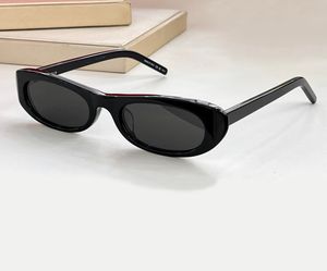 557 Shade Oval Acetato Preto Óculos de Sol para Mulheres Óculos de Olho de Gato com Armação Estreita Óculos de Sol Designers Sonnenbrille Óculos de Sol UV400 com Caixa