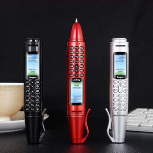 6 i 1 Multifunktion Pen -mobiltelefoner Flashlight Mini Portable Pocket ficklampor Miniature Bluetooth Dialer Mp3 Camera Mobile UNICOM Backup Small Cellphone