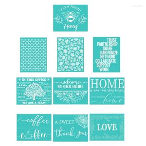 Gift Wrap Reusable Silk Screen Stencils Self-Adhesive Silkscreen Printing Stencil For Home Decors Paint On Wood/Wall/Plate/Paper