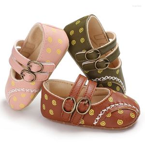 Primeiros caminhantes de 0 a 1 anos de primavera e outono Baby Shoes Bottom Fashion Pu nascido