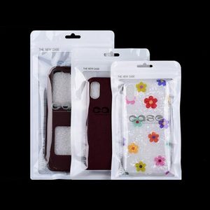 Cell Phone Cases Package Bags White/Clear White/Matte Zip Lock Plastic Retail Poly Storage Bags For Iphone 14 Pro Max 13 12 8 7 Plus Case Cover Display