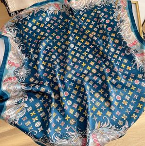 デザイナー23SS 23Style Women Silk Scarf Neckerchief for Summer Fashion Long Scarvesグリッドストライプレタープリントレディショールリボンヘッドラップ70-70cm