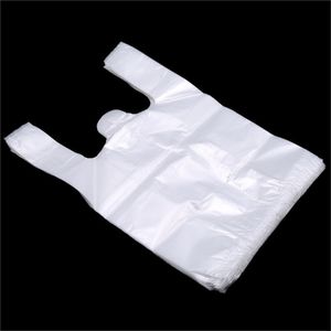 Gift Wrap 100Pcs Supermarket Plastic Bags With Handle Useful Plastic Storage Transparent Shopping Bag Roll Food Packaging Keep Fresh Tools 230331
