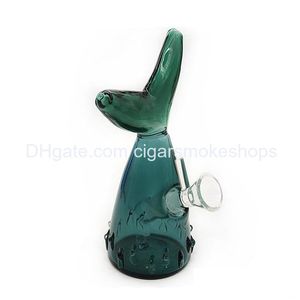 Smoking Pipes Stock In Us Glass Bong 6.69 Inches Whales Tail Hookahs Sold By The Case 48Pcs/Case Fast Ship Delivery Can Not To Alask Dhxsj