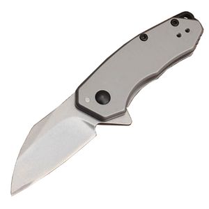 KS1408 Coltello pieghevole Flipper assistito 8Cr13Mov Stone Wash Lama Manico in acciaio inossidabile Campeggio esterno Escursionismo EDC Coltelli tascabili con scatola al minuto