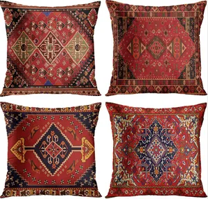 Wholesale Simple Pillow Case Bohemian Retro Ethnic Style Short Plush Pillow Cover Sofa Bed Decoration