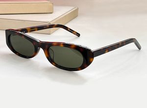 Havana Green Shade Sunglasses estreitas para mulheres óculos de moda Gafas de sol Designers de óculos de sol Sombras Occhiali Da Sole UV400 Eyewear com caixa