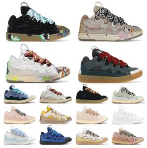 luxury designer Leather Curb Dept Blue Grey Outdoor Shoes Men Sneaker Beige Yellow Black Purple Light Blue Gum Pink White Ivory Brown Women Trainers With Original box