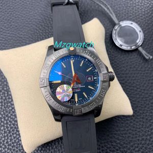 GF Watch 2824 Bewegung Kohlefaser Uhrengehäuse Größe 44 mm Naturkautschukgürtel Sapphire Kristallglas rotierender Rahmen Luminous V4 Version