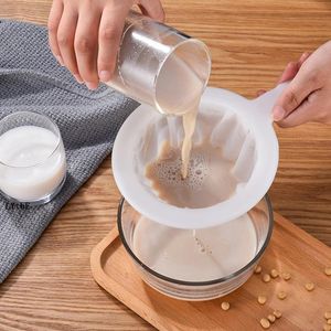 Sublimation 100 200 400 Mesh Kitchen Ultra-fine Mesh Strainer Kitchens Nylon Meshs Filter Spoon Suitable For Soy Milks Coffee Milk Yogurt