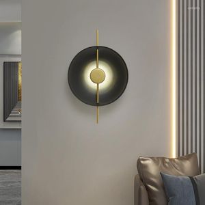 Wall Lamps LED Postmodern Luxury Round Lights For Bedroom Bedside Livingroom Indoor Lighting Fixture Home Decors Sconces