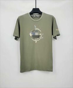 ストーンズアイランドTシャツデザイナーシャツ夏のメンズウェア通気性ルースレタープリントラバーズストリートファッション100％コットンTシャツHF11