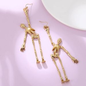Stud Earrings EM097 Personality Retro Geometry Skeleton Alloy Pendant Drop Jewelry Wholesale