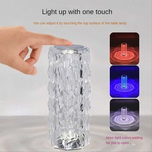 Ночные светильники RGB Crystal Crystal Desk Lamp USB.