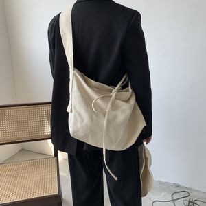 Kvinnliga fritidsbandage crossbody väska canvas axelväska kvinnlig multifunktionsmessenger väska studentväska säck kurser återanvända