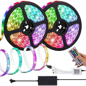 Strips 12vRGB Light Strip Set SMD3528 10m 20m Led Bare Board 44 Keys Colorful Horse Racing Horizontal Decoration 44Keys WaterproofLED