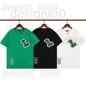 Męskie koszulki popularne 2022 Summer Paris Mens Designer TEE Luksusowy Flocking Letter Tshirt Tshirt Classic Fashion Green Women Krótkie rękawe T-shirt WBD8