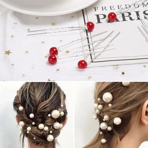 Hair Clips & Barrettes 20Pcs Women Pearl Pins Red White Pink Hairpins Wedding Accessories Bridal Head Piece Bride JewelryHair