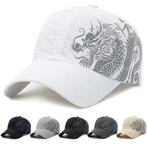 1 Pcs New Chinese Style Dragon Pattern Berretto da baseball Cappello estivo da uomo e da donna Trendy Parasole Berretti con visiera