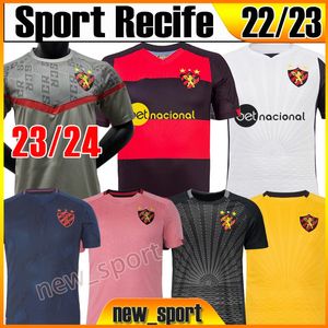 23 24 Sport Club Do Recife Soccer Jerseys 2023 2024 Man Shirts Hernane Maidana Thiago Neves voetbalshirt Camisa de Leao Home Red Black Stripes Awit White Jersey S-XXL