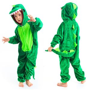 Cosplay słodkie dzieci zwierzę Animal dinozaur kugurumi kostium cosplay chłopcy child zielony czarny przedszkole przedszkole gra studencka gra rola gra garnitur 230331