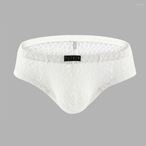 Unterhose Sexy Lace Pouch Panties Herren Boxershorts Shorts Low Waist Elastic Unterwäsche Male Transparent Suspensorium