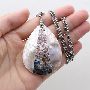 Chains Natural Abalone Shell Necklace Pendant Mother Of Pearl Water Drop Shape Exquisite Charms For Jewelry Making Diy Bracelet Earring