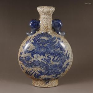 Vase Vintage Ceramic Antique Vase Chinese Dragonパターン磁器フラワーアレンジ