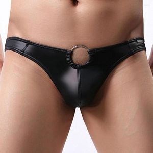 UNDUPTS M-XL Erkekler Deri Tangalar Seksi iç çamaşırı porno g-string külot Erkek iç çamaşırı brifs cazibe sissy jockstrap