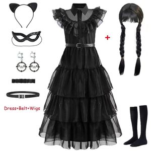 Cosplay Mittwoch Filmkleider Cosplay Kostüm für Mädchen Kinder Karneval Party Vestidos Kindergeburtstag Outfits Ballkleider 5-14Y 230331