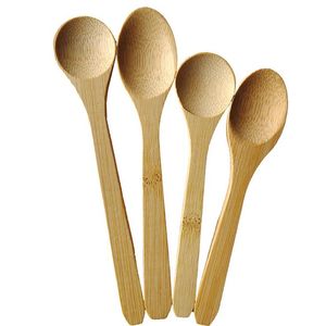 1000Pcs Bamboo Jam Spoon Baby Honey Spoon Coffee Spoon Kitchen Using Condiment Small Scoop Teaspoon SN4354