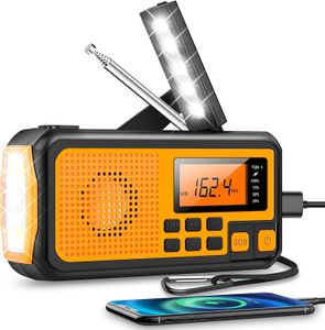 Radio 2023 DAB FM AM Bluetooth Emergency Solar Mottagare Hand Crank Dynamo Outdoor LED SOS S 230331