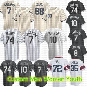 Southside Tim Anderson Baseball Jersey Eloy Jimenez Jose Abreu Luis Robert Yoan Moncada Bo Jackson Lucas Giolito Yermin Mercede Keuchel Thomas