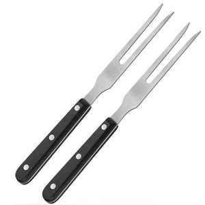 Carving Forks with Plastic Handle, 10.6 Inch Stainless Steel Meat Barbecue Steak Fork for Kitchen Roast Grilling