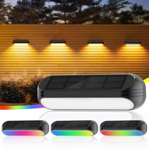 RGB Solar Garden Lights Outdoor Verbesserter Farbwechsel und Warmweiß 2 Arbeitsmodus