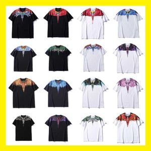 Fashion Brand mb Short Sleeve Marcelo Classic Phantom Wing T-Shirt Color Feather Lightning Blade Couple Half Sleeve T