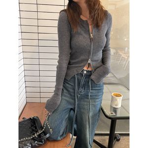 Kobiety Kreski Tees Vintage Cardigan Kobiet Haft Kobiety Y2K Aesthetic Grunge Sweater Kurtki żeńskie harajuku szczupły dzianiny płaszcze femme 230331