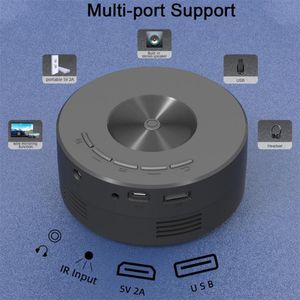 Projektörler Mini 1080p HD LED Home Media Player Ses Taşınabilir Destekler USB Child 230331