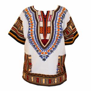Ubranie etniczne szybki projekt mody afrykański tradycyjny wydrukowane 100% bawełniane koszulki dasiki dla unisex wykonane w Tajlandii 230331