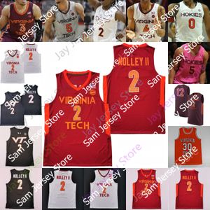 Maglia da basket personalizzata Virginia Tech Hokies NCAA College Nolley II Nahiem Alleyne Hunter Cattoor John Ojiako Maddox Keve Aluma Justyn Mutts Storm Murphy