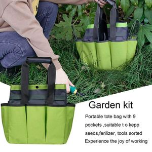 Aufbewahrungstaschen Seiten Multi Pocket Tote Gartengriff Werkzeuge Organizer Tasche Tragbare Taillentaschen Oxford-Gewebetaschen-B