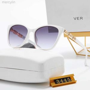 Luxury Designer Versage Sunglasses Men's Women's Vercace Sunglasses Nylon High-definition Lens Full Frame Fashion Sunglasses Vacation Glasses White 3445