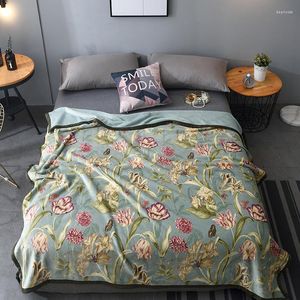 Blankets Modern Light Luxury Blanket Flannel Warm Soft Skin-friendly Throw For Sofa Bed Cover Shawl Home Textile