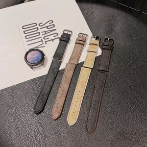 20 mm 22 mm Leder-Uhrenarmband für Samsung Galaxy Watch 5 4 Bänder 4 46 mm 42 mm Active 2 Correa Gear S3 Armband Designer Handgelenk Ersatz Smart Watch Straps