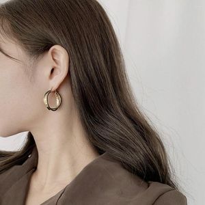 Hoop Earrings Retro Korean Style Circle Female Women Ear Drop Gift Cross Dangle For Girl Fashion Jewelry