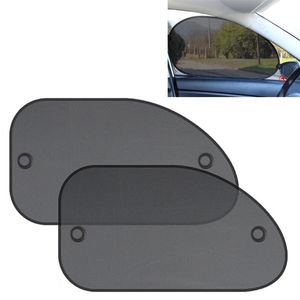 Janela universal da janela do carro colada de sol anti -UV tampa de malha dobrável do carro lateral de vidro traseiro Sun Sun Visor Curtain Black Sun Shade