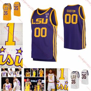 Derek Fountain Adam Miller LSU Tigers Basketball Jersey Trae Hannibal Cam Hayes Justice Hill Austin Montgomery Shawn Phillips Jalen Reed Hailey Van Lith LSU Jerseys