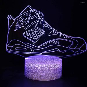 Night Lights Sports Sapatos Decoração de luz infantil para o quarto Backlight Kawaii Led Room Humor LEDS Fairy