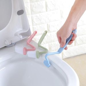 Spazzola per la pulizia del manico curvo a sublimazione Manico curvo a forma di S in stile giapponese Capelli morbidi Nessun angolo morto Detergente per WC Forniture per il bagno